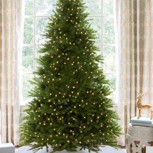 7.5' King Fraser Fir Artificial Christmas Tree with LED Lights UK