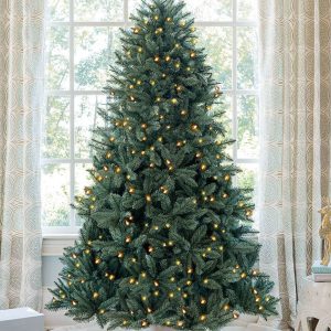 7' Tribeca Spruce Blue Artificial Christmas Tree with LED Lights UK